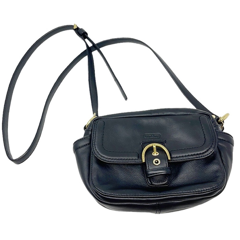Coach Campbell Black Leather Camera Bag